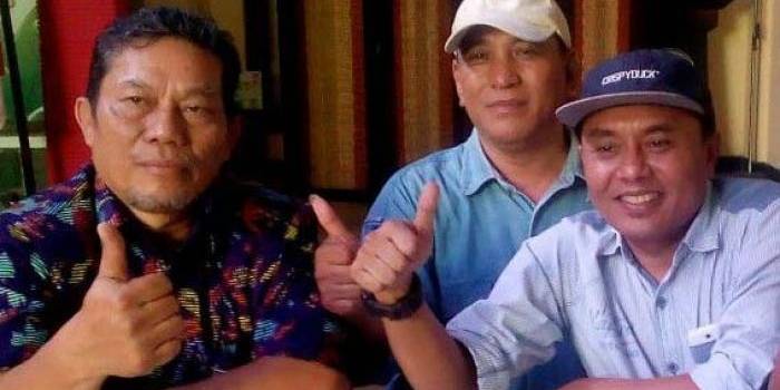Dari kiri, Direktur LK2P Heriyanto, Sekretaris LK2P Alex Yudawan dan Dirut PDAM Kota Batu yang baru Edy Junaedi .