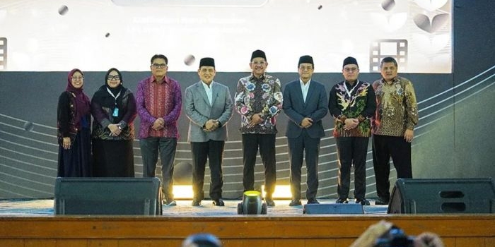 Peluncuran platform video on-demand gratis FilmIslami.Kemenag.go.id oleh Direktorat Jenderal Bimas Islam Kementerian Agama di UIN Syarif Hidayatullah, Tangerang Selatan, Rabu (17/12/2025).