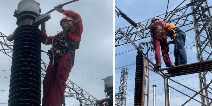 Petugas UIT JBM terus pastikan material bekerja secara optimal dalam menyalurkan energi listrik.