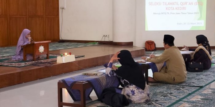 Salah satu peserta seleksi Tilawatil Qur