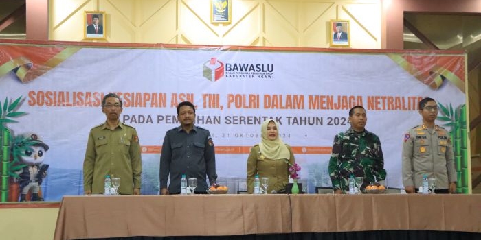 Acara sosialisasi netralitas yang digelar Bawaslu Ngawi