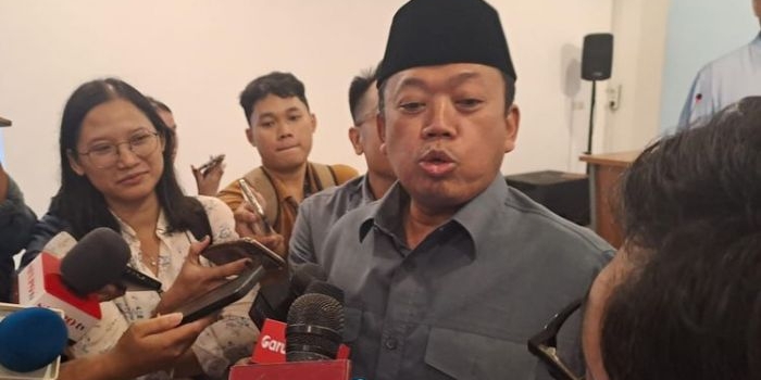 Sekretaris TKN Prabowo-Gibran, Nusron Wahid saat ditemui di Media Center TKN Prabowo-Gibran, Jakarta Selatan, Senin (11/12/2023). Foto: Kompas.com