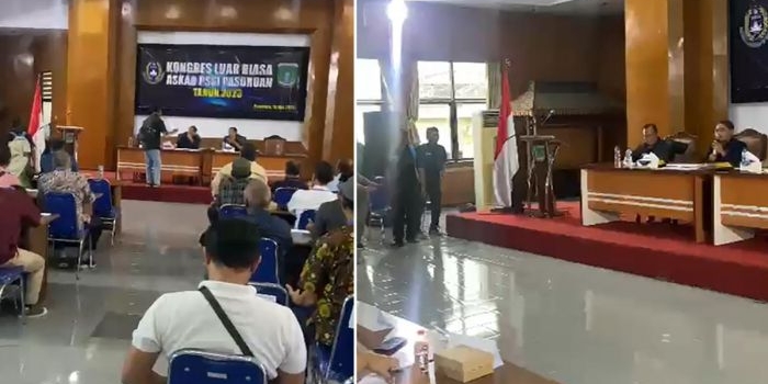 Suasana sidang saat Kongres Askab PSSI Pasuruan.
