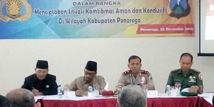 Suasana rapat FGD di Mapolres Ponorogo.