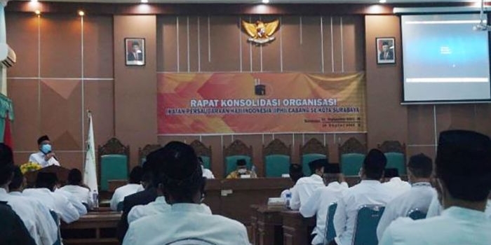 Suasana rapat konsolidasi IPHI Kota Surabaya, Selasa (21/9/2021). foto: ist