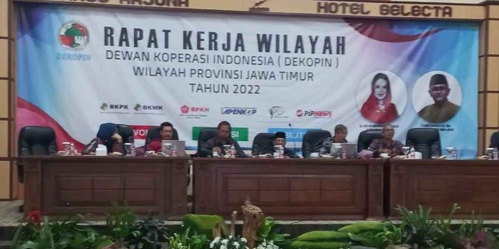 Suasana Rakerwil Dekopin Jatim 2022.