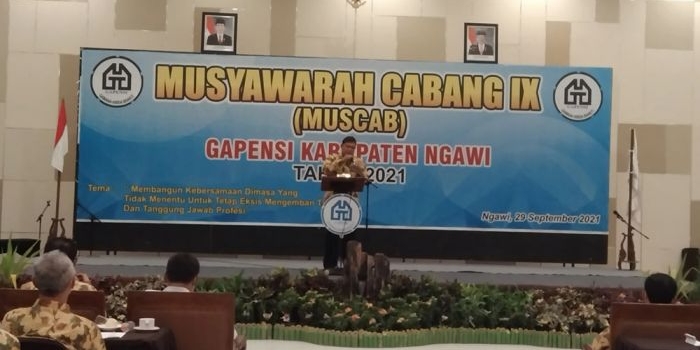 Musyawarah Cabang IX Gabungan Pelaksana Konstruksi Nasional Indonesia Ngawi (GAPENSI)