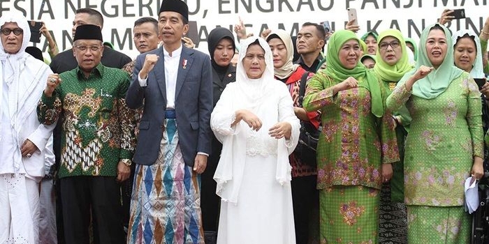 Presiden Joko Widodo menghadiri peringatan Harlah Muslimat NU ke-73 di stadion GBK, Jakarta. Foto: Ist