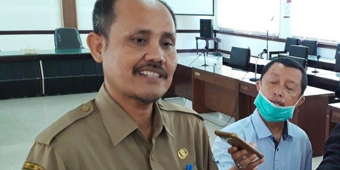 Ketua Gugus Tugas Percepatan Penanganan Covid-19, yang juga Plt Kepala Pelaksana BPBD Kabupaten Kediri, Slamet Turmudi. foto: MUJI HARJITA/ BANGSAONLINE