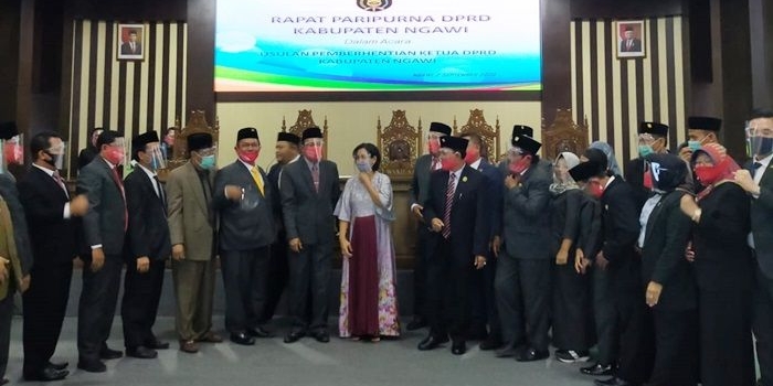 Suasana pasca pengunduran diri ketua DPRD Ngawi.