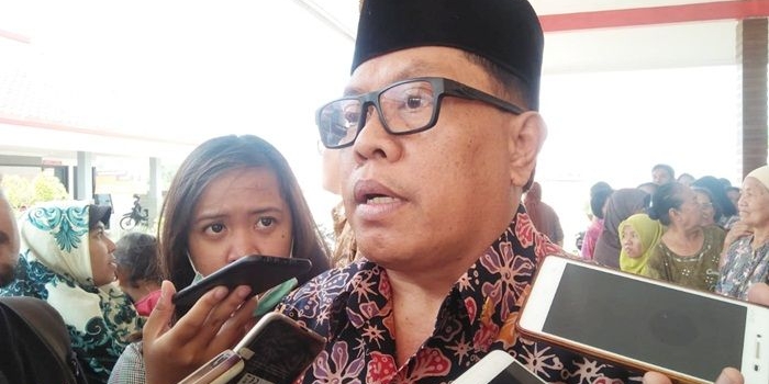 Wakil Wali Kota Blitar Santoso saat ditemui awak media.