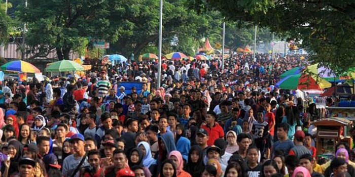 Suasana car free day di Pandaan, Kabupaten Pasuruan, sebelum Covid-19 melanda.