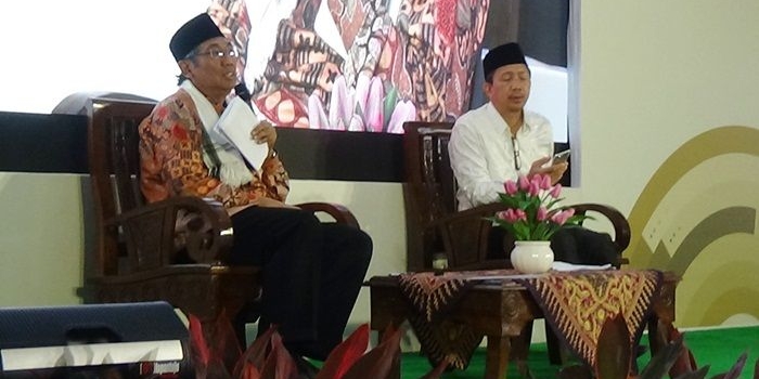 Wakil Menteri Keuangan RI Prof. Dr. Mardiasmo saat memberikan kuliah umum di pesantren Tebuireng Jombang, Senin (28/5/2018). 