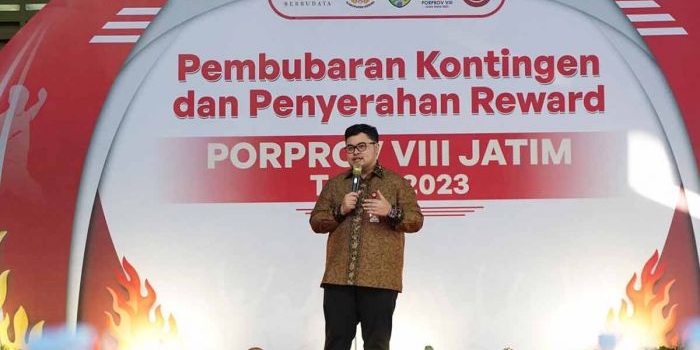 Bupati Kediri, Hanindhito Himawan Pramana, saat memberi sambutan. Foto: Ist