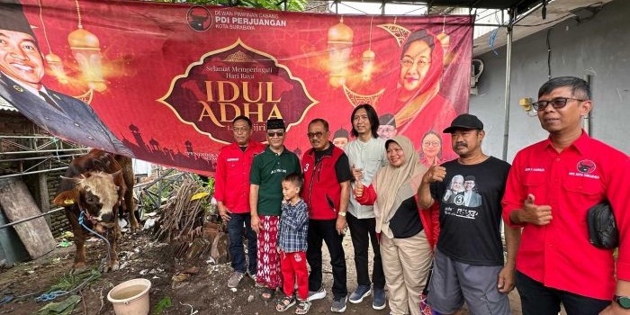 pdip-surabaya-salurkan-hewan-kurban-ke-majelis-taklim-dan-kampung-kota