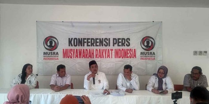 Ketua Panitia Nasional Musra Indonesia, Panel Barus, saat konferensi pers pengumuman hasil dari 3 daerah di Jakarta. Foto: Ist