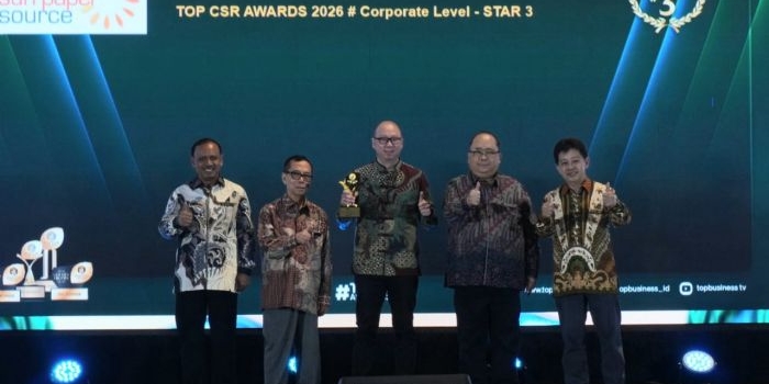 PT Sun Paper Source meraih penghargaan TOP CSR Awards 2026 kategori Corporate Level 