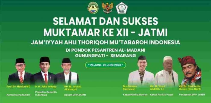JATMI bakal menggelar Muktamar XII di Pondok Pesantren Al Madani Gunung Jati Semarang Jawa Tengah pada 26 – 28 Juni 2023. Foto: istimewa