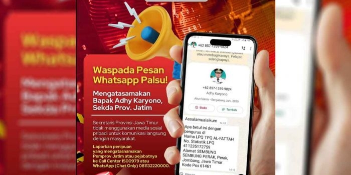 chat-wa-sekda-palsu-tersebar-bapenda-jatim-imbau-warga-waspada