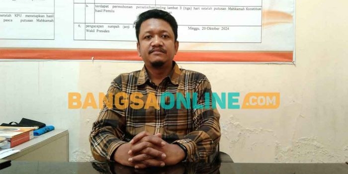 Ketua Bawaslu Ngawi, Yohanes Pradana Vidya Kusdanarko. Foto: ZAINAL ABIDIN/BANGSAONLINE