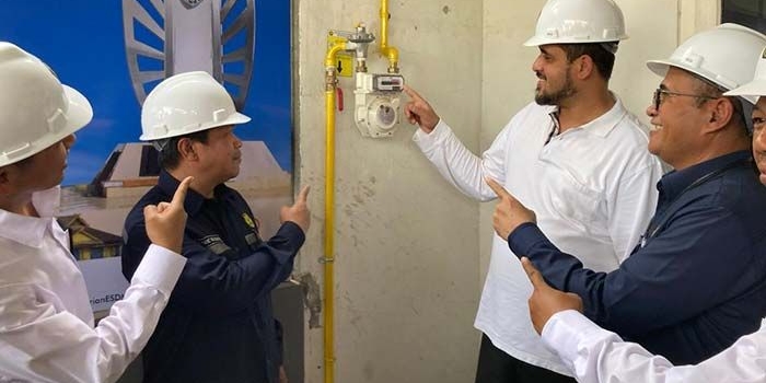 Suasana peresmian jaringan gas bumi yang dilakukan di Kota Probolinggo.