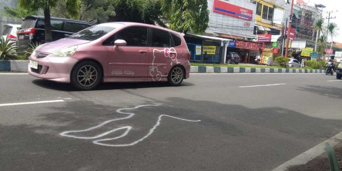 Lokasi pengeroyokan korban Achmad Maulana di Jalan Pahlawan, Sidoarjo.