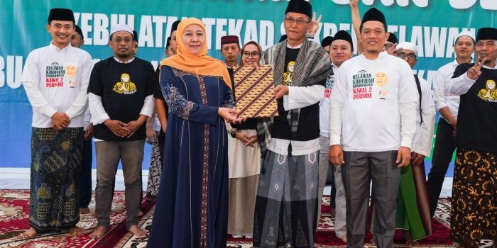 Khofifah Indar Parawansa di acara Deklarasi Relawan Khofifah-Emil