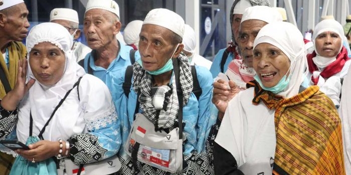 Jemaah haji gelombang I yang telah diterbangkan pulang ke tanah air. Foto: MCH 2026
