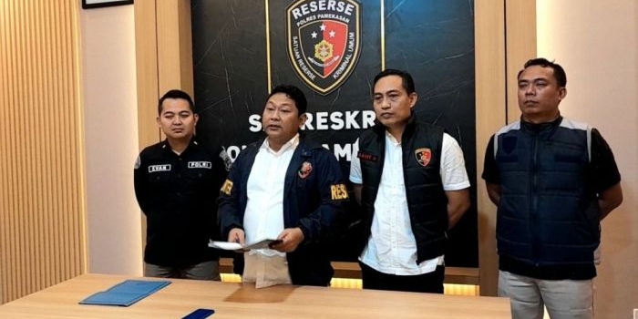 Konferensi pers Polres Pamekasan terkait kasus pencabulan yang dilakukan oleh oknum guru ngaji