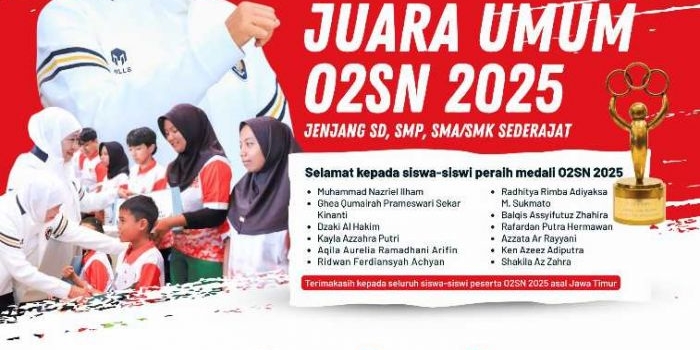 jatim-juara-umum-o2sn-2025-gubernur-khofifah-beri-apresiasi