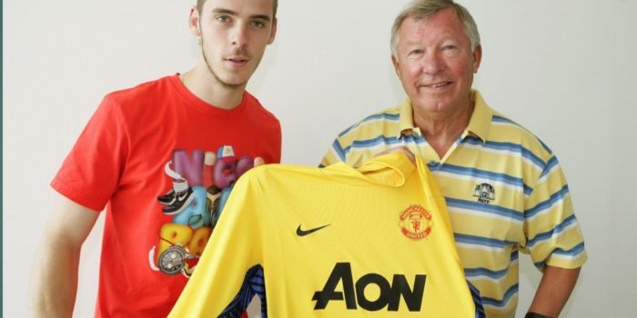 foto De Gea dan Sir Alex 