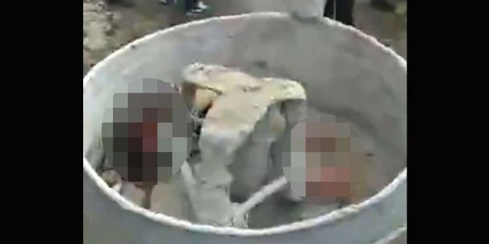 Bagian tubuh balita yang tersisa dalam molen. foto: mirror.co.uk