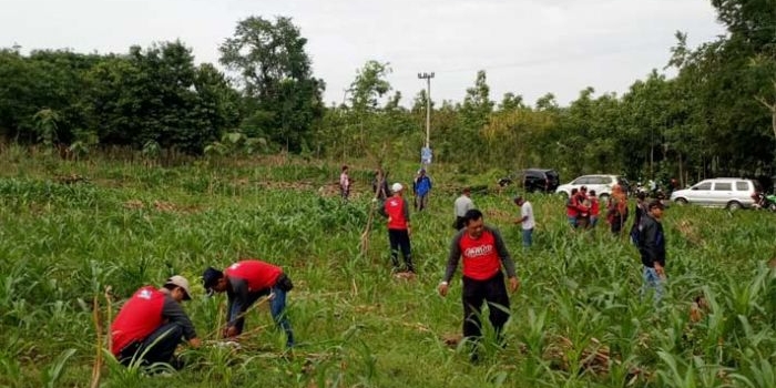 Tanam pohon yang diikuti petugas Lapas, Perhutani, PWI, hingga WBP di Desa Tuwiriwetan, Kecamatan Merakurak, Tuban.