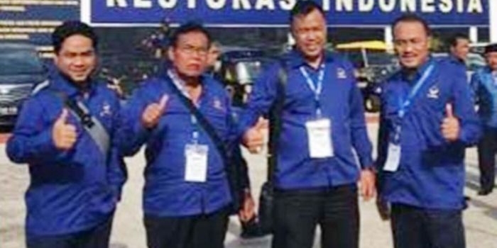 Anggota F-Partai Nasdem DPRD Kabupaten Kediri dari kiri Khusnul Arif, H Syafaat, Antox Prapungkajaya, dan Lutfi Mahmudiono.