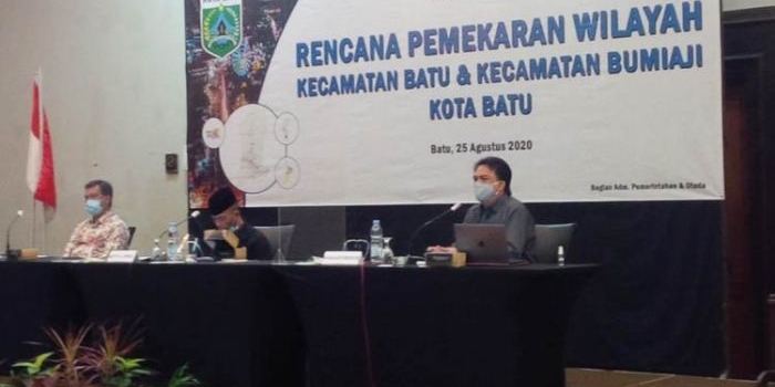 Suasana audiensi Pemkot Batu bersama DPRD Kota Batu membahas pemekaran wilayah, Selasa (25/8).