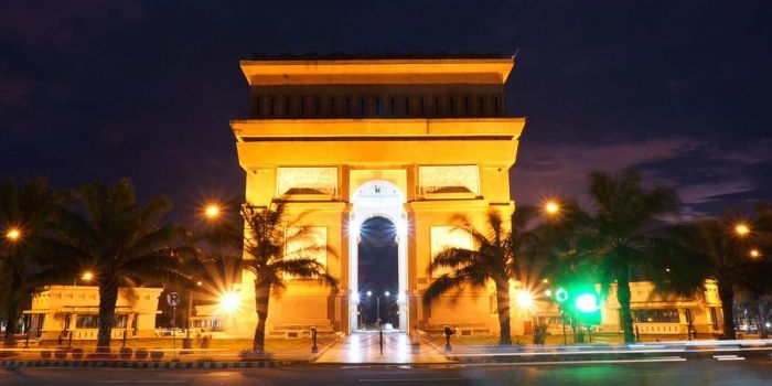 Kawasan Monumen SLG Kediri yang biasanya dijadikan pusat keramaian di malam pergantian tahun. Foto: Ist.