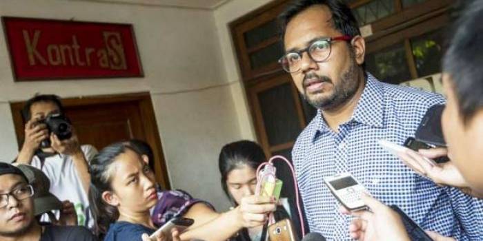 Haris Azhar memberikan keterangan seputar testimoni Freddy Budiman di Kantor KontraS