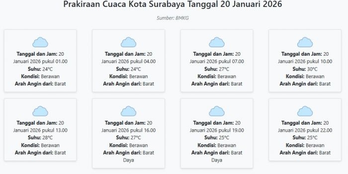prakiraan-cuaca-kota-surabaya-hari-ini-selasa-20-januari-2026-suhu-24-30°c-kecepatan-angin-46-3-m