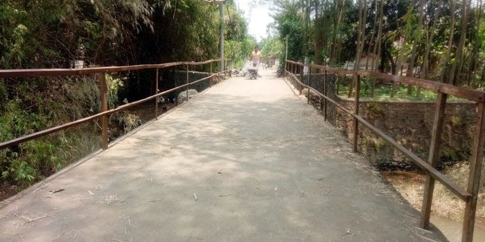 Pembangunan jembatan PISEW di Desa Dukuhmojo, Kecamatan Mojoagung, Kabupaten Jombang.