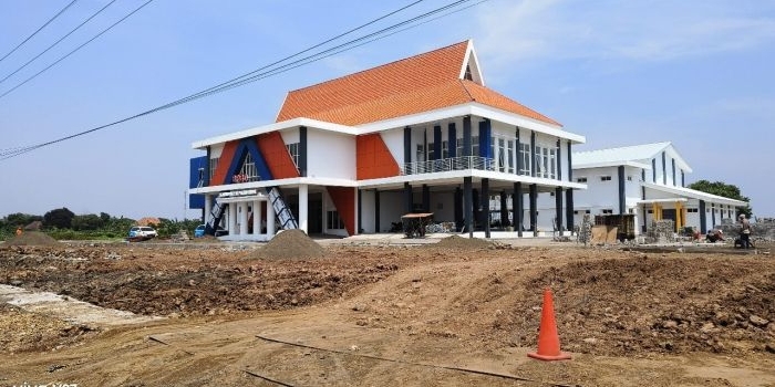 Progres pembangunan Gedung Damkar dan BPBD Kabupaten Pasuruan.