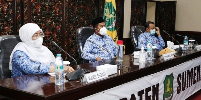 Bupati Sumenep Achmad Fauzi pada acara sinkronisasi program pembangunan.