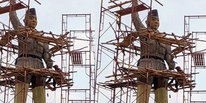 Patung Presiden Soekarno di Banyuasin Telan Anggaran Hingga 500 Juta. Foto: Ist