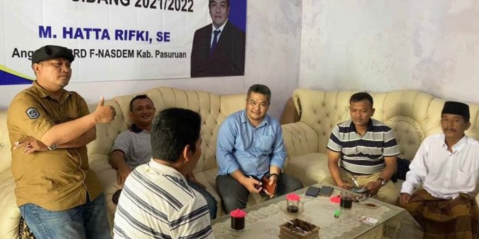 Suasana reses yang digelar M. Hatta Rifki, Anggota DPRD Kabupaten Pasuruan dari Fraksi Nasdem.
