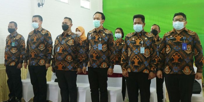Lapas Pemuda Kelas IIA Madiun saat mengikuti peringatan Hari HAM ke-73 secara virtual.