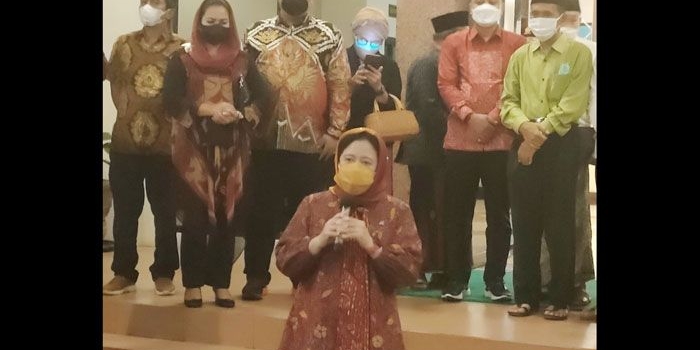 ketua DPR RI, Puan Maharani sowan ke PWNU Jatim di Surabaya. foto: DIDI ROSADI/BANGSAONLINE