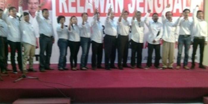 Deklarasi Relawan Jenggala Korda Jatim. foto:diday rosadi