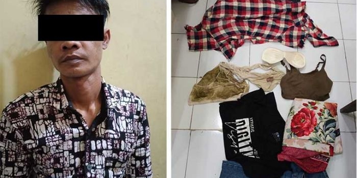 Tersangka dan barang bukti yang diamankan polisi.