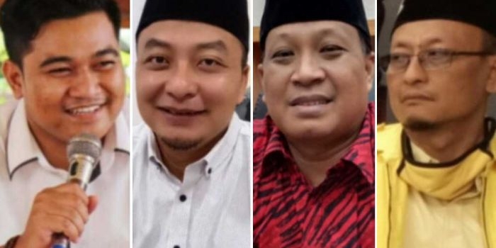 (Dari kiri) M. Syahrul Munir, Asluchul Alif, Mujid Riduan, dan Ahmad Nurhamim 
Foto: SYUHUD/ BANGSAONLINE