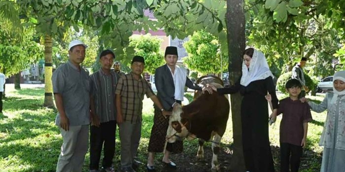 bupati-trenggalek-serahkan-2-sapi-kurban-1-dari-presiden-prabowo-dan-lainnya-untuk-korban-longsor