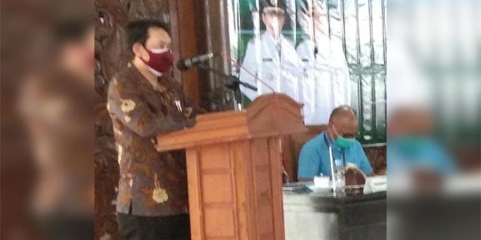 Bupati Nganjuk H. Novi Rahman Hidayat membuka sosialisasi pembebasan lahan. foto: BAMBANG/ BANGSAONLINE